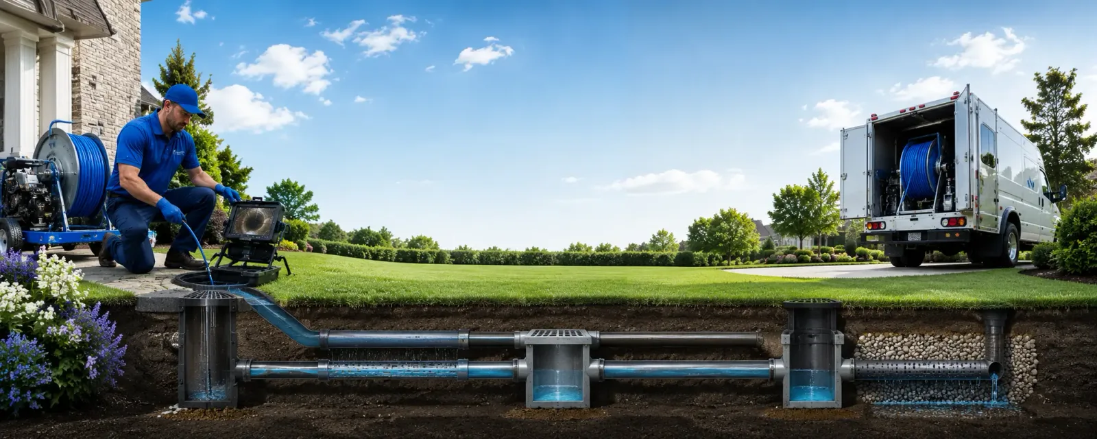 Outdoor drain cleaning information for Bath, PA